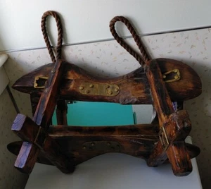 Homemade Saddlerack Saddle Rack Mirror Saddle Cowboy Country Decor - Picture 1 of 12