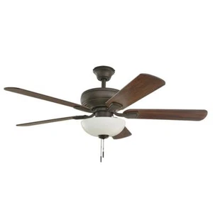 Ceiling Fan Rothley II 52 in. Bronze LED Light Kit Indoor 3 Speed Motor Quick - Picture 1 of 12