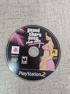 playstation 2 ps2 grand theft auto vice city disc only HEAVILY SCRATCHED - Picture 1 of 2