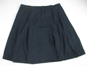LANDS END Navy School Uniform Adaptive Ponte Top of Knee Skirt Womens 10 NEW - Picture 1 of 5