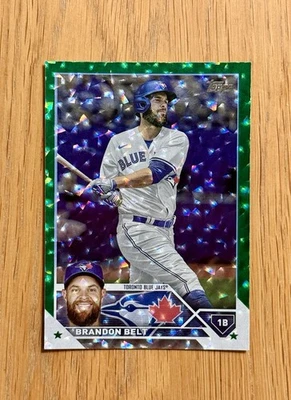 2023 Topps Serie 2 Brandon Cinturón Tablero de Lámina Verde/499 #438 Toronto Blue Jays Foto 1 de 2