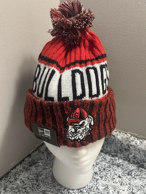 ЗИМНЯЯ ВЯЗАНАЯ ШАПОЧКА С МАНЖЕТАМИ NCAA NEW ERA GEORGIA BULLDOGS ОДИН РАЗМЕР - Изображение 1 из 4