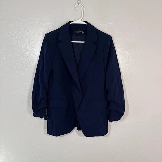 Blazer Alice + Olivia Mujer 12 Azul Marino EMPLEADO Manga Acanalada Chaqueta de Trabajo Foto 1 de 4