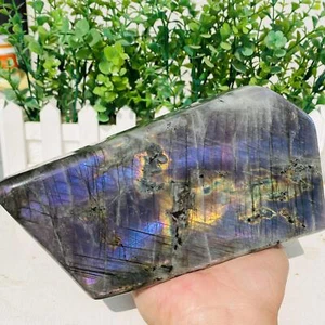 Natural Purple Labradorite Quartz Crystal Freeform Mineral Specimen 1520g - Picture 1 of 11
