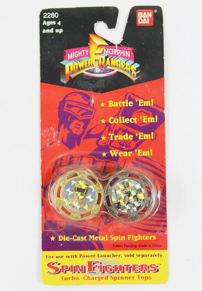 Винтажный новый из старых запасов МОГУЧИЙ МОРФИН РЕЙНДЖЕРЫ ПИТАНИЯ Spin Fighters на карте Ban Dai Япония - Изображение 1 из 3