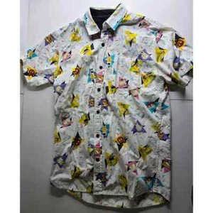 Nickelodeon Rugrats Rocko Short Sleeve Button Down Cartoon Size Medium M Shirt - Picture 1 of 4