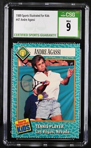 Andre Agassi 1989 Sports Illustrated for Kids Rookie Card SI CSG graded 9 MINT - Bild 1 von 2
