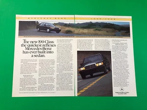 1983 MERCEDES BENZ 190 E D ORIGINAL VINTAGE PRINT AD ADVERTISEMENT TWO PAGE - Picture 1 of 1