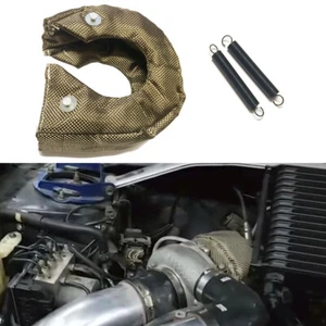 T3 T25 T28 Titanium Basalt Turbocharger Thermal Turbo Shield Heat Blanket Cover - Picture 1 of 3
