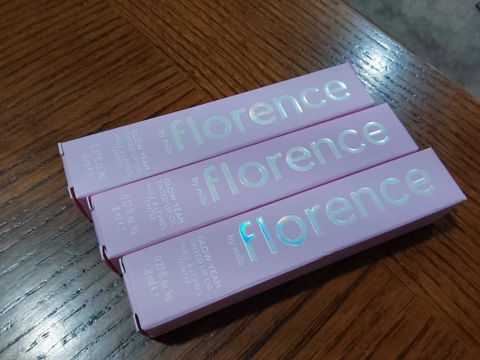 FLORENCE GLOW YEAH TINTED LIP OIL LOT/3 NEW IN BOX FREE SHIP! - Image 1 of 1
