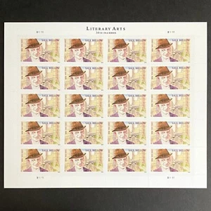 USA 2024 Stamps MNH THREE 3 OUNCE Saul Bellow Literary Art Block Sheet of 20 US - Picture 1 of 4