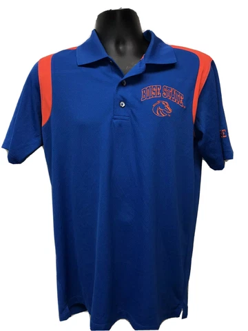 Boise State Broncos University Men's Short Sleeve Polo Medium Knights Apparel Cover