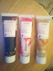 Set Of 1.69 Fl oz Unused Tubes Of Korres Body Butter Vanilla Cherry,Lily... - Picture 1 of 2