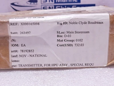 ASHCROFT KXD Pressure Transducer Range: 200Psi Supply: 12-26Vdc NOV 78192852 - Image 1 of 4