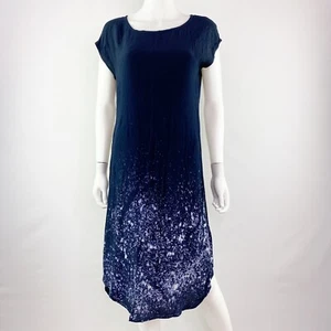 Kain Label T-Shirt Kleid Gr. S dunkelblau Flügelärmel Midi Freizeit Reise künstlerisch - Bild 1 von 8