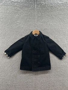 Burberry Kids Peacoat Blazer Jacket Black Nova Check Size 36 - Picture 1 of 4