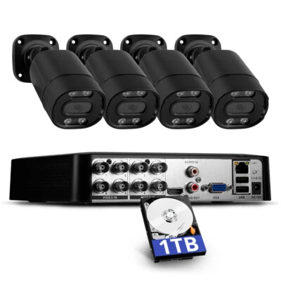 KERUI 5MP Lite 8CH DVR Security Camera System 1080P Outdoor with Hard Drive 1TB - Image 1 of 4
