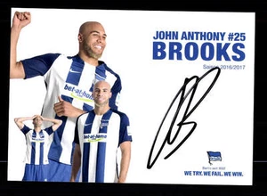 John Anthony Brooks Autogrammkarte Hertha BSC Berlin 2016-17 Original +A 153557 - Imagen 1 de 2