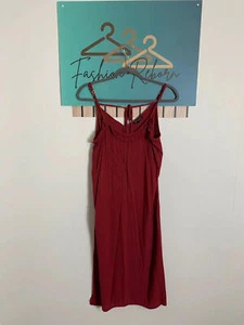 Ladies Peacocks burgundy summer midi dress size 8 - Picture 1 of 5