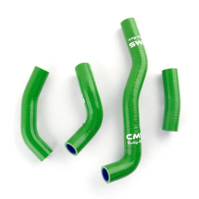 Green Silicone Radiator Water Hose Kits Fit 1987-1989 Kawasaki KX250 KX 250 1988 - Image 1 of 4