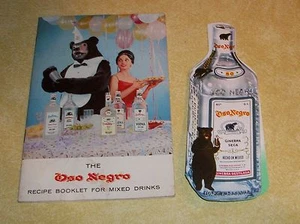 DE COLECCIÓN OSO NEGRO OSO NEGRO VODKA GINEBRA LIBRO DE RECETAS CÓCTEL FIESTA BOTELLA DE PAPEL RETRO - Imagen 1 de 8