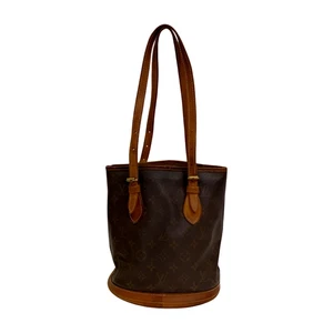 Vintage Louis Vuitton Bucket PM Monogram Tote Bag M42238 Authentic Flaw - Picture 1 of 11