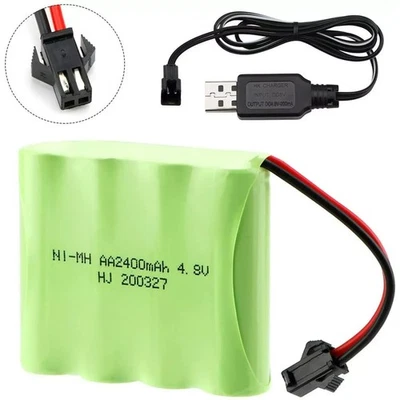 4.8V 2400mAh NI-MH AA Rechargeable Battery Pack for RC Truck Cars Vehicles - Image 1 of 4