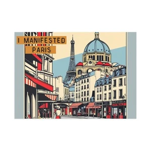 Chic Parisian Art Postcards, Vintage Cityscape, Manifest Paris, Home Decor, - Picture 1 of 9