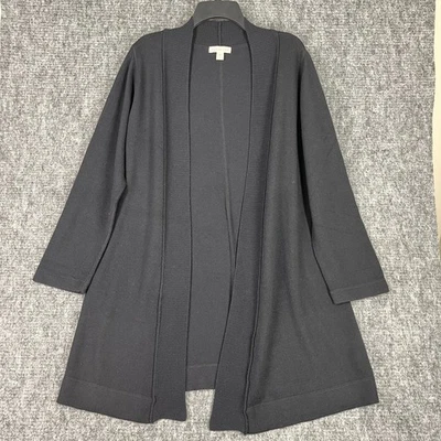 Suéter Coldwater Creek Mujer L Negro Frente Abierto Cárdigan Negocios Formal Foto 1 de 4