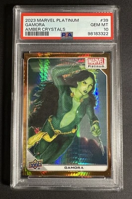2023 Upper Deck  Marvel Platinum Gamora Amber Crystals /5 PSA 10 - Image 1 of 2