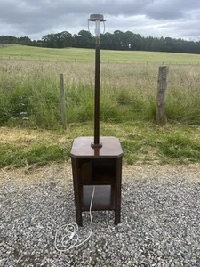 Art Deco Side Table and Lamp / Standard Lamp Table - Picture 1 of 13