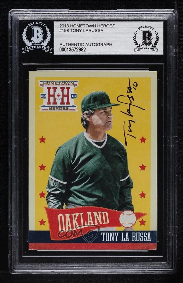 BAS 2013 Panini Hometown Heroes Tony LaRussa La Russa #198 BGS Authentic HOF - Image 1 of 2