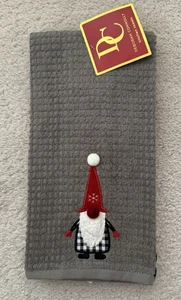 Neu mit Etikett Deborah Connolly Küchentücher Weihnachtswichtel 2er Set grau/schwarz kariert - Bild 1 von 4