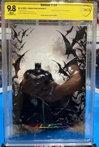 BATMAN #134 CGC 9.8 CLAYTON CRAIN FIRMADO ARCO IRIS FAN EXPO B&W VIRGIN LTD 600 - Imagen 1 de 2