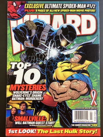 Wizard Magazine #126 Snake-Eyes/Wolverine Spider-Man JS Campbell Ennis Loeb 2002 Cover