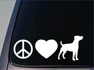 Peace love Jack Russell sticker *H120* 8" vinyl parson russell - Picture 1 of 1