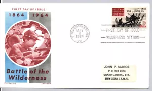 #1181 CIVIL WAR BATTLE OF THE WILDERNESS CENTENIAL STAMP FIRST DAY OF ISSUE - Picture 1 of 1
