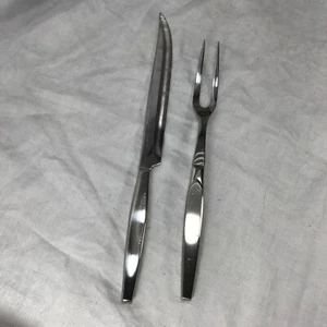 Imperial Stainless Steel USA Carving Set 13.5" Knife And 11.5" Fork with bag EUC - Picture 1 of 6