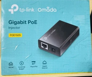 TP-Link Gigabit POE Injector 48V dc Input, 500mA, 15.4W, TL-POE150S -Black - Picture 1 of 4