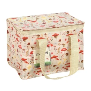 MUSHROOM PRINT INSULATED LUNCH BAG WITH HANDLES - Picture 1 of 2
