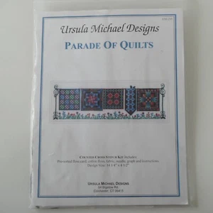 Ursula Michael Designs Parade of Quilts Counted Cross Stitch Kit 215 Amish - Picture 1 of 6