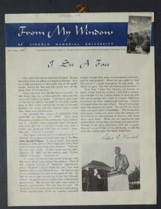 1949 Abraham Lincoln el abogado Harrogate Tennessee folleto de dedicación estatua--- - Imagen 1 de 1
