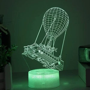 Fortnite Night Light Battle Bus Battleroyale Lamps 3D Stereo Vision Touch Button - Picture 1 of 7