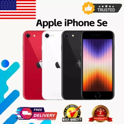 Novo Apple iPhone SE 3ª Geração (2022) 64GB 128GB 256GB Desbloqueado de Fábrica 2 ANOS AVISO - Imagem 1 de 4
