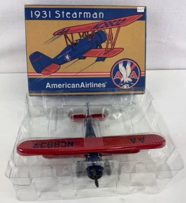 Vintage ERTL 1931 Stearman American Airlines - Airplane Diecast 1998 #H826 - Image 1 of 4