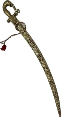 Espada ceremonial sij/espada de boda india kripan vaina de latón acabado dorado Foto 1 de 4