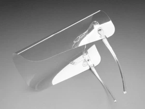 ✅ CONJUNTO 10 Mascarilla Protectora Facial Transparente Protección de Seguridad con Gafas Reutilizables  - Imagen 1 de 7