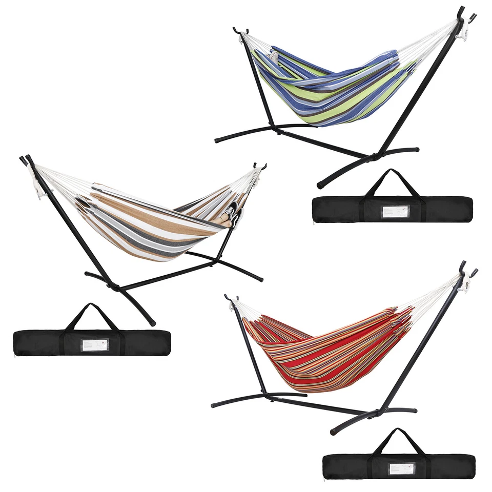 Multi-color Hammock Stand w/Carrying Case Weather Resistant Finish For 2 Person - Image 1 of 1