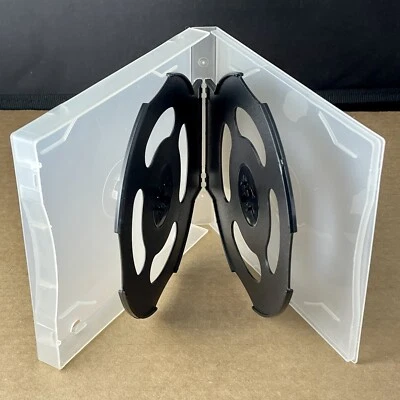 Estuche de polietileno transparente de 6 discos CD/DVD de 1 pieza, organización multimedia de CD de fácil liberación duradera Foto 1 de 4