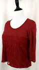 About A Girl Top Lace Womens Juniors Size Small Hi Lo Rust Red Brown Boho Floral